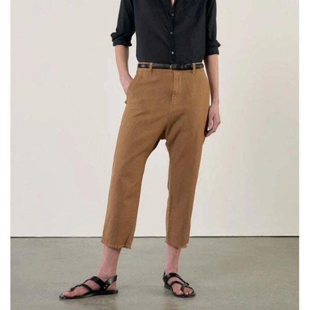Nili Lotan Luna Linen Pants in Tawny Size 6